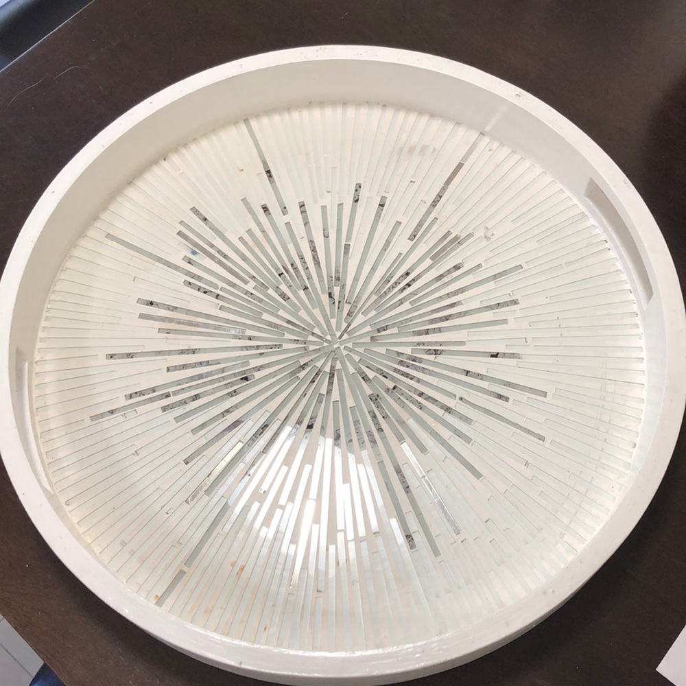 West Elm | Round Lacquer Tray - Mirrored Design